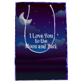 Liebe Sie zum Mond und zurück, Blue Indigo Mittlere Geschenktüte (Vorderseite)