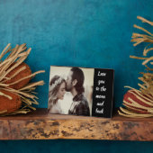 Liebe Sie zum Mond und zurück Foto Plaque Fotoplatte (Seite)