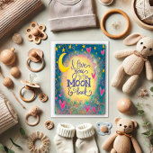 Liebe Sie zum Mond und zurück Hübsch Niedlich Karte