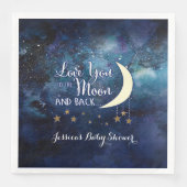 Liebe Sie zum Mond und zurück Napkins Serviette (Vorderseite)