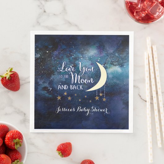 Liebe Sie zum Mond und zurück Napkins Serviette (Beispiel)