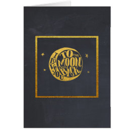 Liebe Sie zum Mond und zurück Niedliche Romantik