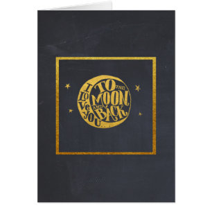 Liebe Sie zum Mond und zurück Niedliche Romantik