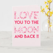 Liebe Sie zum Mond und zurück _ Romantisch Karte (Gelbe Blume)