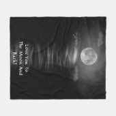 Liebe Sie zum Mond und zurück Schwarz-weiß Fleecedecke (Vorderseite (Horizontal))