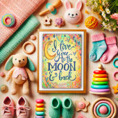 Liebe Sie zum Mond Valentine Kinder Inspirivity Karte