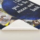 Liebe Sie zum Moon Back Sweet Night Sky Blue Fotos Sherpadecke (3/4)