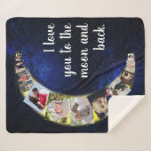 Liebe Sie zum Moon Back Sweet Night Sky Blue Fotos Sherpadecke (Vorderseite (Horizontal))