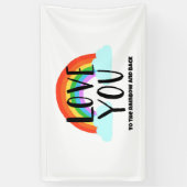 Liebe Sie zum Regenbogen und zurück Banner (Vertikal)