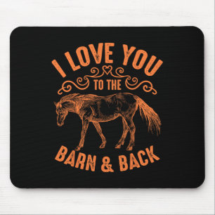 Liebe Sie zum Stall und zurück Niedliches Pferd Fu Mousepad