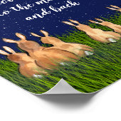 Liebe Sie zum Zitat "Moon & Back Bunny Night Star" Poster (Ecke)