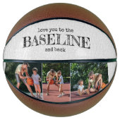 Liebe Sie zur Baseline und zurück - 3 Foto Weiß Basketball (Vorderseite)