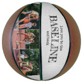 Liebe Sie zur Baseline und zurück - 3 Foto Weiß Basketball (Vertikal)