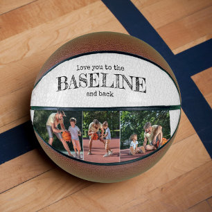 Liebe Sie zur Baseline und zurück - 3 Foto Weiß Basketball