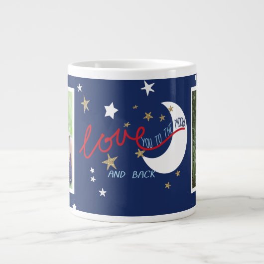 Liebe Sie zur Mond-Tasse Jumbo-Tasse (Vorderseite)