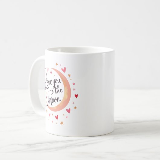 Liebe Sie zur Tasse des Mondes Halbmond (Vorderseite Links)