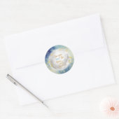 Liebe Sie ZWEI den Mond und zurück Runder Aufkleber (Umschlag)