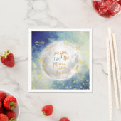 Liebe Sie ZWEI den Mond und zurück Serviette (Beispiel)