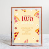 Liebe Sie zwei Pizzas Begrüßungszeichen Poster