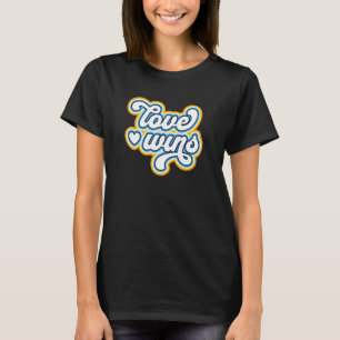 Liebe siegt Aroace Pride Aro Ace Flagge Stolz Arom T-Shirt