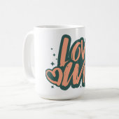 Liebe Siegt Fleece-Decke Kaffeetasse (Vorderseite Links)