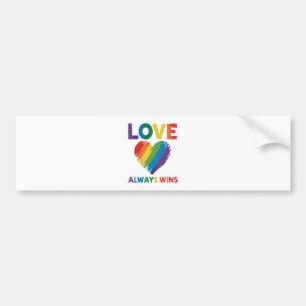 Liebe siegt immer LGBT Autoaufkleber