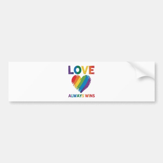 Liebe siegt immer LGBT Autoaufkleber (Vorne)