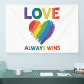 Liebe siegt immer LGBT Banner (Messe)
