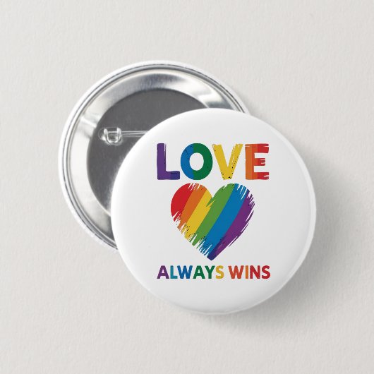 Liebe siegt immer LGBT Button (Vorne & Hinten)