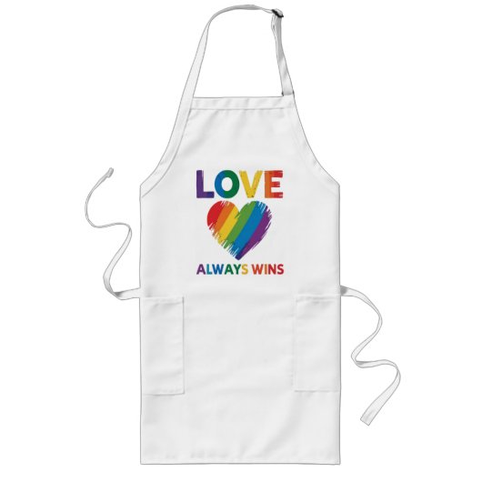 Liebe siegt immer LGBT Lange Schürze (Vorne)