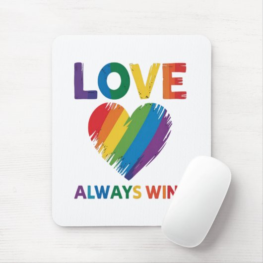 Liebe siegt immer LGBT Mousepad (Mit Mouse)