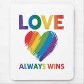 Liebe siegt immer LGBT Mousepad (Vorne)