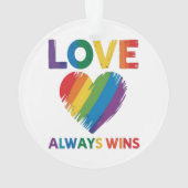 Liebe siegt immer LGBT Ornament (Rückseite)