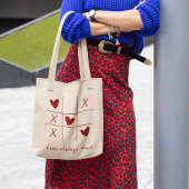 Liebe siegt immer Zitat l Rotes Herz Spielerei  Tragetasche