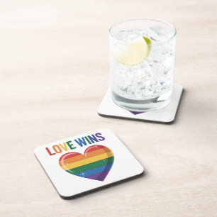 Liebe siegt LGBT Gay Pride Gleichheit Getränkeuntersetzer