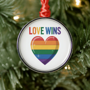Liebe siegt LGBT Gay Pride Gleichheit Ornament Aus Metall