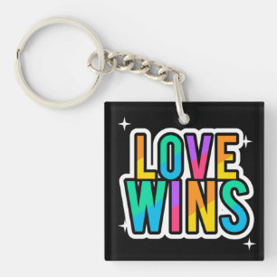 Liebe siegt. LGBTQ+Pride. Regenbogen.   Schlüsselanhänger