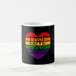 Liebe siegt Regenbogenherz Kaffeetasse