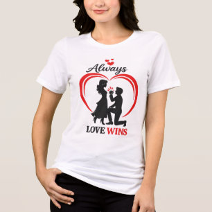 Liebe siegt – Soft Tri-Blend Valentins-T-Shirt. Shirt