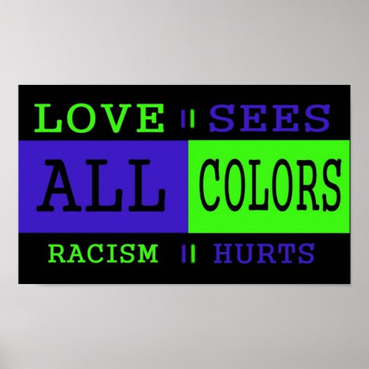 Liebe sieht alle Farben Poster (Vorne)