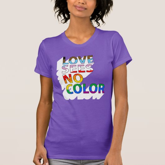 Liebe sieht keine Farbe T-Shirt (Vorderseite)
