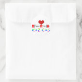 Liebe sieht keine Gender-Sticker Runder Aufkleber (Tasche)