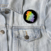 Liebe sieht keinen Farbquotenknopf Rainbow Black Button (Beispiel)