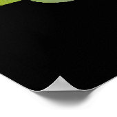 Liebe sieht keinen Farbquotenknopf Rainbow Black Poster (Ecke)