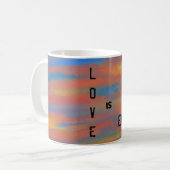 LIEBE Sienna Blue Yellow Sky Kaffeetasse (Vorderseite Links)