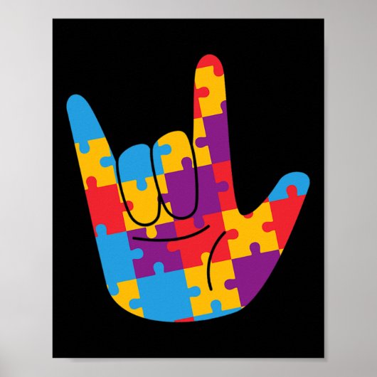 Liebe Signage Language Autismus Awareness Support Poster (Vorne)