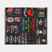 Liebe signieren bg ASL Mama Liebe Fleecedecke (Vorderseite (Horizontal))