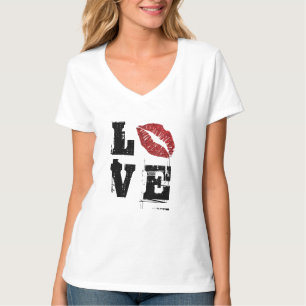 LIEBE Signieren Rote Lippen - Perfektes Valentinst T-Shirt
