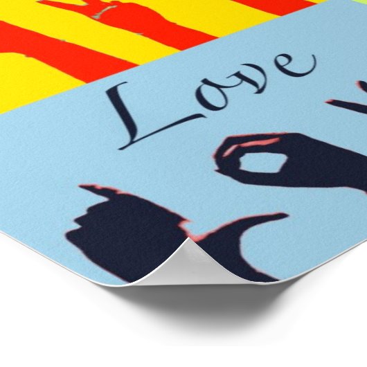 Liebe signiert Pop Art Poster (Ecke)