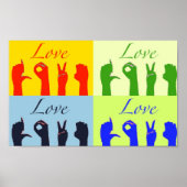 Liebe signiert Pop Art Poster (Vorne)